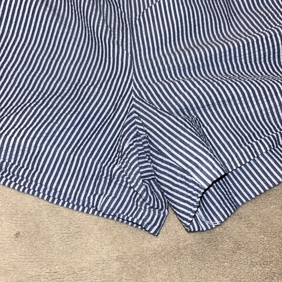 J.Crew Pull-On Seersucker Shorts in Blue on Blue - Picture 3 of 6